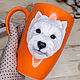 Portrait mugs with a dog, Mugs and cups, Krasnodar,  Фото №1