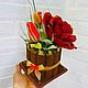 Мини тортик из конфет и шоколадок. Съедобные букеты. 'Chocolate. Flowers. Decor.'. Интернет-магазин Ярмарка Мастеров.  Фото №2