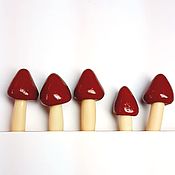 Цветы и флористика handmade. Livemaster - original item Small red mushrooms for doll garden (mini mushrooms for decoration). Handmade.