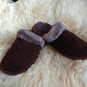 Обувь ручной работы handmade. Livemaster - original item Suede sheepskin Slippers. Handmade.