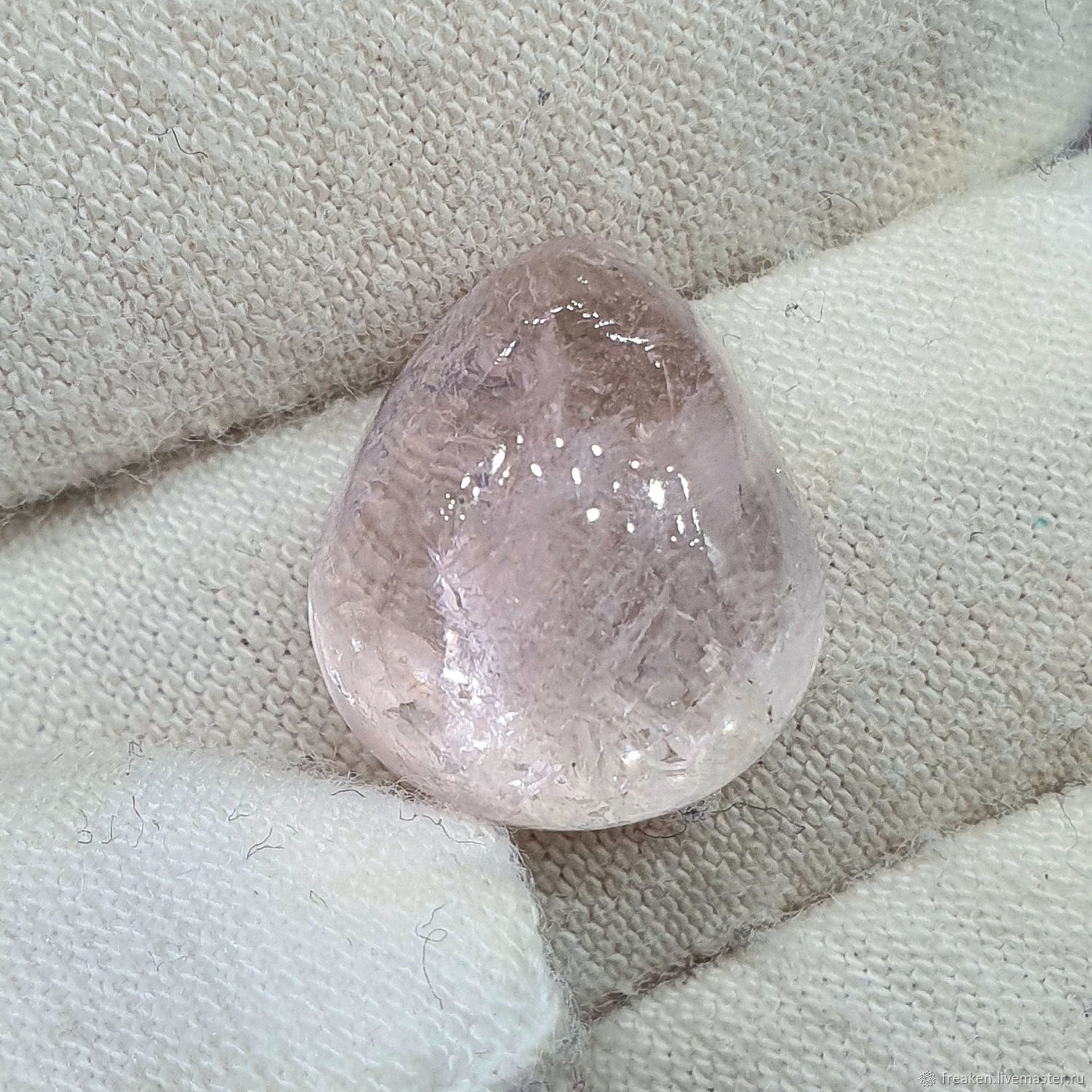 6,71 Ct., Морганит Нигерия Морганит огранка кабошон Африка розовый в ...