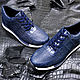 Sneakers made of genuine crocodile leather, in dark blue color!. Sneakers. SHOES&BAGS. Online shopping on My Livemaster.  Фото №2