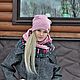 Set of knitted knitwear 'Pink square'. Headwear Sets. Olga Lado. My Livemaster. Фото №5