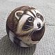 Raccoon musical souvenir toy roly-poly musical ball. Toys. Original painted Souvenirs and gift. My Livemaster. Фото №4