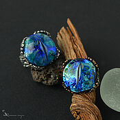 Украшения handmade. Livemaster - original item Ring: Blue eye murano glass lampwork. Handmade.