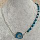Necklace with slice of agate. Necklace. Handmade Jewelry. My Livemaster. Фото №5