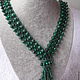 Necklace 'Tie malahita'. Necklace. handmade jewelry. Online shopping on My Livemaster.  Фото №2