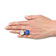 Кольцо кварц, синее кольцо, белое кольцо, кольцо с друзами, Кольца, Москва,  Фото №1