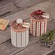 Set of jars for spices 'Rustic red' tree decoupage. Jars. nostalgie decor. Online shopping on My Livemaster.  Фото №2