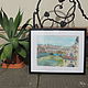 Painting with watercolors.Florence. Golden bridge. Pictures. Maria Barkovskaya. Online shopping on My Livemaster.  Фото №2