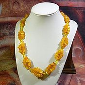 Работы для детей, handmade. Livemaster - original item Beads with amber.. Handmade.