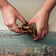 Leather key purse with hand embroidery MARJA. Housekeeper. Juliya Vrublevskaya (vrublevsky-j). My Livemaster. Фото №6