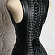  Кожаная корсетная жилетка. Корсеты. NICKL corsets. Интернет-магазин Ярмарка Мастеров.  Фото №2