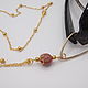 Necklace pendant for glasses with carnelian. Chain for glasses. Handmade Jewelry. My Livemaster. Фото №5