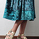Dress velvet turquoise a line MIDI. Dresses. Yana Levashova Fashion. My Livemaster. Фото №6