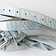 Light Blue leather Belt for Women 1.2 inches wide. Straps. Two Starlings. My Livemaster. Фото №4
