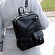 Order Leather backpack bag black ' Next'. Natalia Kalinovskaya. Livemaster. . Classic Bag Фото №3