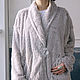 Order Grey faux fur cardigan cape, fuzzy coat, Jacket with Long Sleeves. Lara (EnigmaStyle). Livemaster. . Sweater Jackets Фото №3