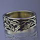 Ring with holly leaves and Celtic titanium pattern, Rings, Moscow,  Фото №1