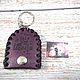 Leather keychain with the secret of You are my universe. Key chain. Tatiana (Leather bracelets). My Livemaster. Фото №4