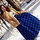 Long warm skirt tartan floor patch pocket 'frost', Skirts, Tashkent,  Фото №1