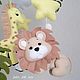 Заказать Мобиль на кроватку из фетра со львом, слоном, жирафом, зеброй. Fairy felt toys. Ярмарка Мастеров. . Мобили на кроватку Фото №3