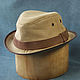 Summer beige cotton trilby hat TRL-06. Hats1. Bluggae Custom Headwear. My Livemaster. Фото №6