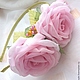 Bezel ' Delicate roses'. FABRIC FLOWERS, Headband, Yurga,  Фото №1