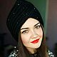 Заказать Чёрная чалма с пайетками "Звезда Востока". SOFIE ACCESSORIES. Ярмарка Мастеров. . Шапки Фото №3