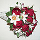 Букет бордовых роз в кулечке, Букеты, Подольск,  Фото №1