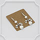 Earrings with white agate Bows, Earrings, Smolensk,  Фото №1