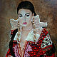 Oil painting on canvas with a portrait of Monica Bellucci Queen, Pictures, St. Petersburg,  Фото №1