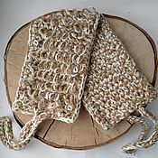 Для дома и интерьера handmade. Livemaster - original item Washcloth made of jute and cotton fiber 