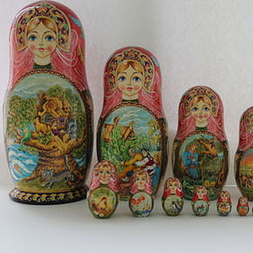 Русский стиль ручной работы. Ярмарка Мастеров - ручная работа Матрешка 15 мест. Handmade.