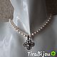 Vintage pearl necklace with handmade pendant. Necklace. tira-bijou. Online shopping on My Livemaster.  Фото №2