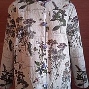 Одежда handmade. Livemaster - original item Quilted linen jacket with a shower jacket. Handmade.
