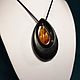 Order the birth of a star. Pendant in ebony and amber. NGS Masters. Livemaster. . Pendant Фото №3