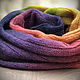 Order Knitted scarf 'Autumn with a light shade of denim'. YULYA BLACKBERRY. Livemaster. . Scarves Фото №3