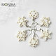 Polymer Clay Snowflake Earrings Shiny Snowflake Winter Earrings, Earrings, Voronezh,  Фото №1