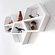 Shelves honeycomb wall white buy. Shelves. valleywood. Online shopping on My Livemaster.  Фото №2