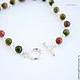 Тонкий серебряный браслет из зеленых камней. Браслет из бусин. WITHLOVE.GIFT ●украшения●. Ярмарка Мастеров.  Фото №5