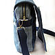 Bag Tablet Messenger Bag Postman Shoulder Bag Denim. Crossbody bag. Denimhandmade.Olga. My Livemaster. Фото №4