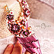 Embroidered earrings with fringe. bead earrings. Purple haze var 1, Earrings, Krasnodar,  Фото №1