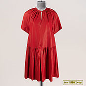 Одежда handmade. Livemaster - original item Ramona dress made of genuine leather/suede (any color). Handmade.