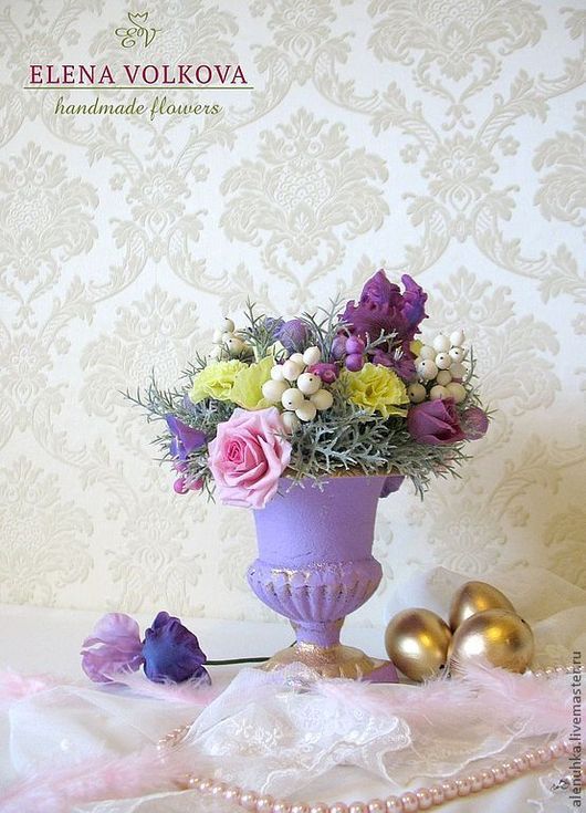 Интерьерные композиции ручной работы. Ярмарка Мастеров - ручная работа. Купить Букет из полимерной глины "Хлорис".. Handmade. гвоздики