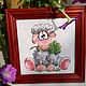 Картина "Овечка на счастье". Картины. Елена (Brovkina_craft). Интернет-магазин Ярмарка Мастеров.  Фото №2