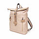 Order  Women's leather Beige Pastille Backpack Mod.P31r-951. Natalia Kalinovskaya. Livemaster. . Backpacks Фото №3