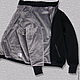 Order Black fur hoodie with collar, men's zip-up hoodie. Lara (EnigmaStyle). Livemaster. . Sweatshirts for men Фото №3