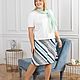 NATALINI Юбка 4 клинка в косую полоску plus size. Юбки. NATALINI. Ярмарка Мастеров.  Фото №4