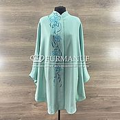 Одежда handmade. Livemaster - original item A coat of soft mint color with artistic embroidery. Handmade.